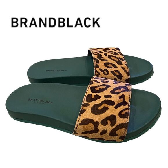 NEW in Box with Dustbag Brandblack Pronto Superlux Leopard Forest Sandals - Picture 2 of 5